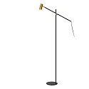 Lucide floor lamp PHILINE swivelling, rotatable, tiltable GU10 IP20, gold, black 