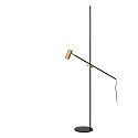 Lucide floor lamp PHILINE swivelling, rotatable, tiltable GU10 IP20, gold, black 