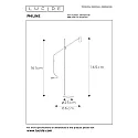 Lucide floor lamp PHILINE swivelling, rotatable, tiltable GU10 IP20, gold, black 