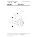 Lucide LED Deckenstrahler TALA, GU10, 1x12W 2200K/3000K, dimmbar, weiß