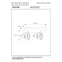 Lucide LED Deckenstrahler TALA, GU10, 2x12W 2200K/3000K, dimmbar, schwarz