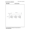 Lucide LED Deckenstrahler TALA, GU10, 3x12W 2200K/3000K, dimmbar, weiß