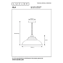 Lucide pendant luminaire ISLA round E14 IP20, beige dimmable