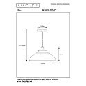 Lucide pendant luminaire ISLA round E14 IP20, blue dimmable