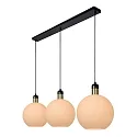 Lucide pendant luminaire JULIUS 3 flames E27 IP20, opal, black