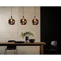 Lucide pendant luminaire JULIUS 3 flames E27 IP20, smoky colour, black