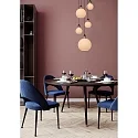 pendant luminaire JULIUS 5 flames, round E27 IP20, opal, black