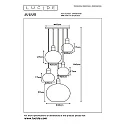 pendant luminaire JULIUS 5 flames, round E27 IP20, opal, black