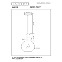 Lucide Pendelleuchte JULIUS, Ø 20 cm, 1xE27, Rauchfarbe grau