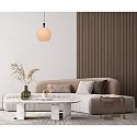 Lucide pendant luminaire JULIUS round E27 IP20, gold matt, brass, opal