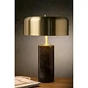 Lucide table lamp MIRASOL 3 flames G9 IP20, gold matt, brass, black dimmable