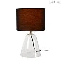 table lamp CAMPANA E27 IP20, black, transparent 