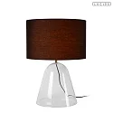 table lamp CAMPANA E27 IP20, black, transparent 