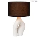 Lucide table lamp FORMA E27 IP20, brown, white 