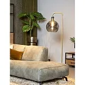 floor lamp JULIUS round E27 IP20, opal, black 