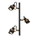 Lucide floor lamp TUNDRAN 3 flames, round GU10 IP20, gold matt, brass, black 