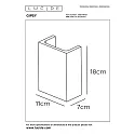 Lucide Wandleuchte GIPSY, 1xG9, eckig, weiß
