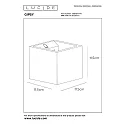 Lucide wall luminaire GIPSY square G9 IP20, taupe