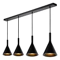 Lucide pendant luminaire GIPSY 4 flames E27 IP20, black