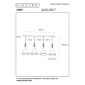 Lucide pendant luminaire GIPSY 4 flames E27 IP20, black