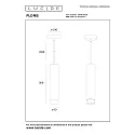 Lucide pendant luminaire FLORIS cylindrical GU10 IP20, gold matt, brass, black