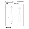 pendant luminaire FLORIS cylindrical GU10 IP20, gold matt, brass, black