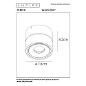 Lucide LED Deckenstrahler YUMIKO, Ø 7,8 cm, 1x8W, 2700K, dimmbar, weiß