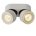 Lucide LED Deckenstrahler YUMIKO, Ø 7,8 cm, 2x8W, 2700K, dimmbar, weiß