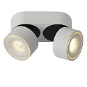 Lucide LED Deckenstrahler YUMIKO, Ø 7,8 cm, 2x8W, 2700K, dimmbar, weiß