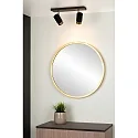 Lucide spot FLORIS 2 flames, square GU10 IP20, gold matt, brass, black