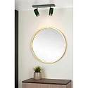 Lucide spot FLORIS 2 flames, square GU10 IP20, green, gold matt, brass