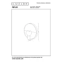 Lucide mirror luminaire REFLEX round, with switch E27 IP20, gold matt, black 