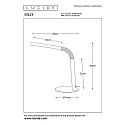 Lucide table lamp GILLY LED flexible IP20, black 