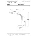 Lucide table lamp GILLY LED flexible IP20, white 