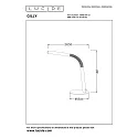 Lucide table lamp GILLY LED swivelling, tiltable IP20, white dimmable