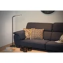 floor lamp GILLY LED round, flexible IP20, black 