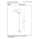 Lucide LED Stehleuchte mit Leselampe GILLY, 1x5W, 2700K, weiß