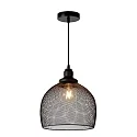 pendant luminaire MESH round E27 IP20, black