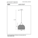 Lucide pendant luminaire MESH round E27 IP20, black