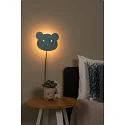 Lucide wall luminaire CHARLIE with plug, with touch dimmer IP20, blue dimmable
