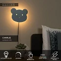 Lucide wall luminaire CHARLIE with plug, with touch dimmer IP20, blue dimmable