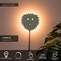Lucide wall luminaire CHARLIE with plug, with touch dimmer IP20, beige dimmable