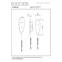 Lucide wall luminaire CHARLIE with plug, with touch dimmer IP20, beige dimmable