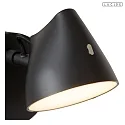 Lucide wall luminaire MILNE swivelling, rotatable IP20, black dimmable