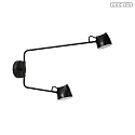 Lucide LED Wandleuchte MILNE 2-flammig 120° 2x 6W 2700K IP20 CRI>80 Touch-Dim schwarz