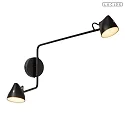 Lucide LED Wandleuchte MILNE 2-flammig 120° 2x 6W 2700K IP20 CRI>80 Touch-Dim schwarz