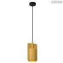pendant luminaire NINJA E27 IP20, yellow, black dimmable