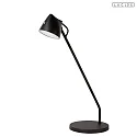 Lucide table lamp MILNE swivelling, rotatable IP20, black dimmable
