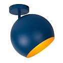 Lucide ceiling luminaire BINK round, rotatable E27 IP20, blue