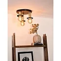 Lucide ceiling luminaire ANAKA 3 flames, round E27 IP20, gold matt, brass, black